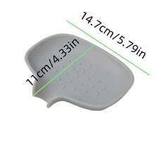 1pc Soap Dish With Water-Draining Silicone Design For Sink, Bathroom, Shower - Multicolor - View 2