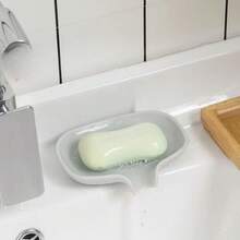 1pc Soap Dish With Water-Draining Silicone Design For Sink, Bathroom, Shower - Multicolor - View 7