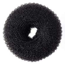1pc, Braided Hair Bun Maker, Solid Hair Tie Hair Donut Bun Maker, Ring Style Bun, 2PCS Chignon Hair Medium Donut Shaper For Short And Thin Hair ,Hair Styling Tools Hair Accessories - Black - View 4