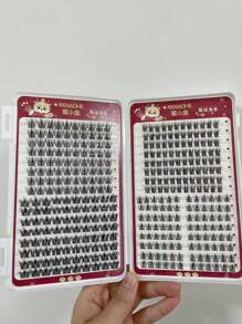 320入組13-14mm 自然黑色人工睫毛,32排漸長增卷,柔軟,十字型樣式,輕盈,可重複使用,每日佩戴和通勤化妝必備,人性化設計緊貼眼部,自然、放大和卡通化效果,對敏感肌膚溫和 - C - 查看 10