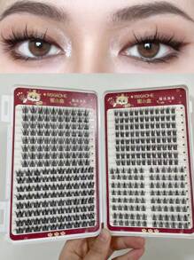 320入組13-14mm 自然黑色人工睫毛,32排漸長增卷,柔軟,十字型樣式,輕盈,可重複使用,每日佩戴和通勤化妝必備,人性化設計緊貼眼部,自然、放大和卡通化效果,對敏感肌膚溫和 - C - 查看 9