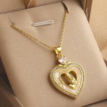 1 Miếng Ngày lễ Mẹ Zirconia Sang trọng Vòng cổ mặt dây chuyền Đối với phụ nữ , Thanh lịch Đồ trang sức Qủa tặng Đối với Mẹ - Vàng - Xem 23