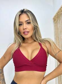 Women Sports Sets - Burgundy - View 1