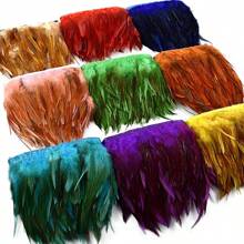 1Meters Artificial Feathers Trim Crafts Sewing Clothing DIY 4-6/10-15cm Party Wedding Feathers Ribbon Hair Jewelry Making Plumas Accessories Decoration