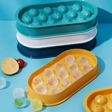 1pc Homemade Ice Ball Mold Ice Cube Tray, Spherical Ice Maker For Home - Blue - View 2