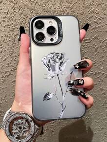 1入新款imd雙層加厚柔軟殼,女性專用,適用於蘋果iphone15promax/14promax/13/xs/xr/11/7plus/8plus/7/8/se2,卡通印花防震手機殼,附贈矽膠繩 - 彩色 - 查看 3