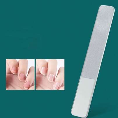 1支装透明纳米玻璃指甲锉，抛光指甲锉，水晶指甲锉，适合美甲沙龙和家庭使用，适合圣诞节、万圣节、感恩节等场合。