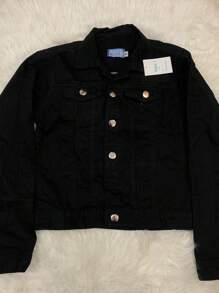 Women Denim Jackets & Coats - màu đen - Xem 2