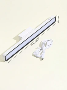 1pc Creative LED Cool Lamp For Student Reading & Writing, Rechargeable Eye Protection Wall Lamp For Bedroom Closet Dressing Room, Handheld Design For Bedside Dormitory Dedicated Desk Lamp - White - View 13