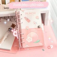 1 Cuaderno De Hojas Sueltas Con Estilo De Caricatura Para Estudiantes Y Adolescentes - Multicolor - Ver 1