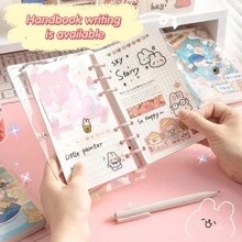 1 Cuaderno De Hojas Sueltas Con Estilo De Caricatura Para Estudiantes Y Adolescentes - Multicolor - Ver 2