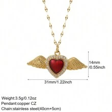 1pc Fashionable Women's Red Heart Pendant Necklace With Multiple Styles To Choose, Great Gift For Mother's Day Or Festival To Girlfriend Valentines,Mom,Mother,Mother's Day,Gift