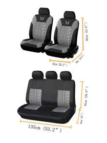 5 Ghế ô tô bìa Bộ , phổ cập Phù hợp Đối với , Bao gồm 2 Mặt trước Chỗ ngồi bìa , 1 Ở phía sau Ghế sau Che phủ , 1 Ở phía sau Bọc đệm ghế , Và 5 Tựa đầu Chế tạo Của Đặc biệt Dập nổi Và In Loại bướm Vải Polyester , Phù hợp 4MM Bọt , Đối với Trung bình Và Nhỏ bé - Xám - Xem 2