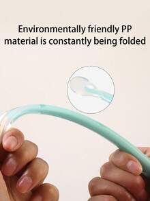 Cuchara para alimentar bebés con punta de silicona suave, suministros para la hora de las comidas de bebés para arroz/puré/alimentación - Naranja - Ver 6