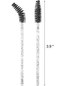 100pcs Disposable Mascara Wands, Suitable For Eyebrow/Eyelash Extension, Black - Black - View 5