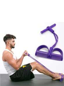 Elastic Extender Home Gym Abdominal Pilates Toning Exercise Pull Rope Intensity Pedal - 彩色 - 查看 9
