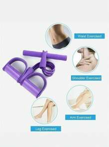 Elastic Extender Home Gym Abdominal Pilates Toning Exercise Pull Rope Intensity Pedal - 彩色 - 查看 7