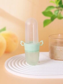 KUNT 1pc 40ml Baby Silicone Squeeze Feeding Bottle With Spoon For Rice Cereal Food - Green - View 1