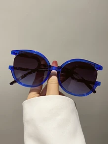 New Retro Big Frame Round Fashion Fashion Glasses, Party Eyewear For Women, High-End Street Style For Summer Beach Vacation,Outdoor,Travel