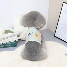 Mới Mùa xuân/Mùa hè Quần áo thú cưng Đối với Teddy , Chó phốc sóc , , Dễ thương Gấu Thiết kế kẻ sọc Ngực Và Trở lại - Màu tím - Xem 5