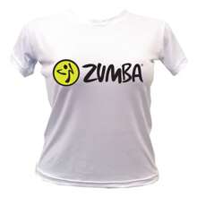 PLAYERA DEPORTE ZUMBA BAILE GIMNASIA (14) LETRAS - Blanco - Ver 1