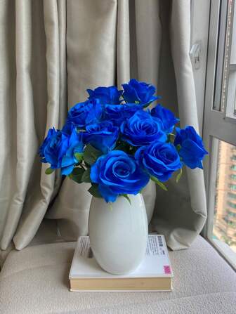 1/3/6/8/11pcs Rose Artificial Flowers, Fake Roses With Long Stems, Realistic Faux Rose Flower Bouquets, Suitable For Home Wedding Decoration Party, Spring Summer Home Table Decor, Valentine's Day Gift, Valentine Day, Gift