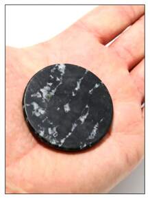 1 pièce Palette de colle en pierre de jade pour extension de cils, support adhésif rond noir pour la greffe de cils