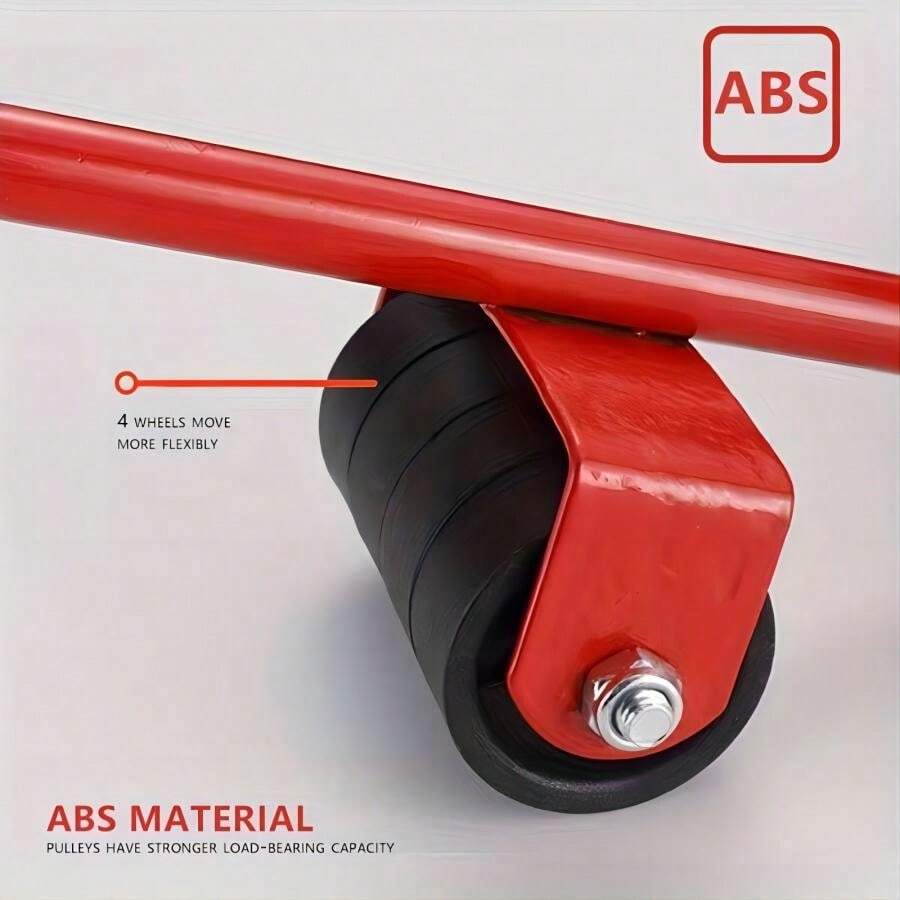 Red Portable Universal Furniture Moving Tools Kit, Including Furniture