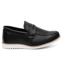 Sapato Social Masculino Brilhoso Confortável Estilo Clássico Solado Branco e Caramelo