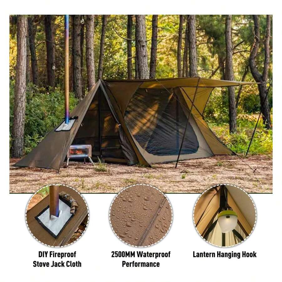 20 Ultralight Shelter Hot Tent With Stove Jack Two Tarp Poles And Two