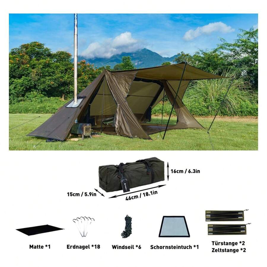 20 Ultralight Shelter Hot Tent With Stove Jack Two Tarp Poles And Two