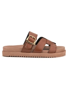 Papete Sandalia Feminina Confortavel Birken - Marrom - Visão 6