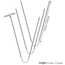 3pcs Circular Knitting Needles, Soft Flexible Straight Knitting Needles (3/3.5/4mm) Silver Circular Knitting Needle For Socks - Silver - View 8