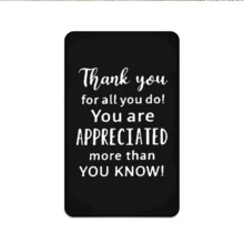 1PC Wallet Insert  Card Thank You For All You Do Appreciation Gift  Gift For Coworkers Doctors Nurses Teachers Volunteer Social Workers - Black - View 9