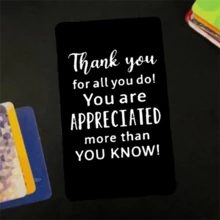 1PC Wallet Insert  Card Thank You For All You Do Appreciation Gift  Gift For Coworkers Doctors Nurses Teachers Volunteer Social Workers - Black - View 8