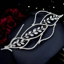 A Water Drop Rhinestone Bridal Decoration Hair Band Valentine's Day Accessories - Silver - View 11