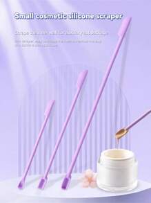 3件套硅胶刮刀，双头硅胶刮刀，化妆品瓶罐刮刀，迷你刮刀套装，化妆工具，价格实惠，适合作为圣诞礼物、礼物、女士礼物或圣诞礼物。 - 淡紫色 - 查看 1