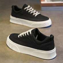 2024 New Style Men's Canvas Shoes Thick Bottom Anti-Slip Casual Low-Top Comfortable Sports Shoes