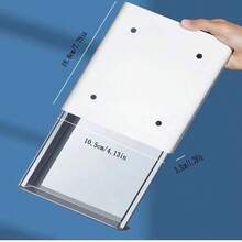 Desk Drawer Storage Box, Office Desk Organizer Stationery Hidden No-Drill Shelf For Under Desk - White - View 2