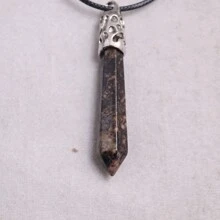 1入組50*10mm天然寶石水晶項鍊PU皮繩情侶禮物吉祥石項鍊六角柱長吊墜項鍊男女珠寶項鍊代理批發 - 天然石 - 查看 21