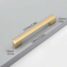 1 Pieza Mango De Cajón Y Perilla De Gabinete De Cocina De Aleación De Aluminio Moderno Dorado Tiradores De Puerta De Armario Y Herrajes Para Muebles - Dorado - Ver 5