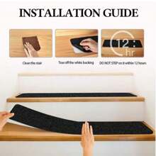 Anti Slip Traction Tape, Friction, Abrasive Adhesive For Stairs, Tread Step, Indoor, Outdoor - Black - View 3