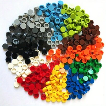 200 块/批 1x1 圆形特殊砖块积木小颗粒散装砖块零件 DIY 玩具冬季礼物、积木、建筑砖块、砖块