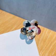 Vuốt tóc họa tiết hoa thời trang với họa tiết hoa và kẻ sọc, Kẹp tóc cổ điển với tay cầm thiết kế đơn giản, Kẹp tóc cho nữ dễ thương - Nhiều màu - Xem 13