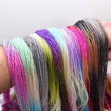 2股約380顆2mm漸層烤色小種籽面切割水晶珠圓形鬆散分隔珠,適用於diy珠寶製作項鍊頭飾 - Glass Crystal Beads - 查看 3