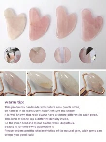 1 pieza lindo mini ojo cuarzo rosa piedra guasha Cuarzo Rosa Gua Sha Herramienta Asiática Belleza Secreto Facial Herramienta Alivia las Tensiones y Reduce la Hinchazón Belleza Cuidado de la Piel