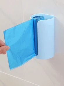 1pc Creative No-Drill Trash Bag Storage Box, Kitchen Wall-Mounted Garbage Bag Dispenser Drawer-Type Plastic Bag Organizer
