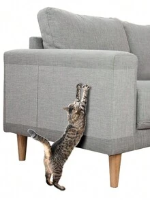 Pvc透明貓抓防禦劑,霧面可拆式黏著沙發保護套,抗刮花家具沙發保護貼,貓抓防護罩 - 無色 - 查看 4