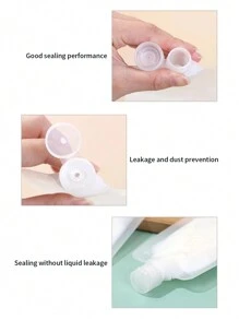 10 cái 50ML Du lịch Trống Có thể Nạp lại Có thể tái sử dụng Chống rò rỉ Dầu gội đầu Đồ tắm rửa
 Dầu xả Rò rỉ bằng chứng Du lịch Túi đựng - trắng - Xem 3