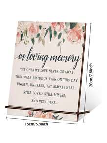 1入組婚禮用心懷追思木製招牌,婚禮紀念桌標,憐憫給婚禮的禮品,婚禮接待用木製裝飾